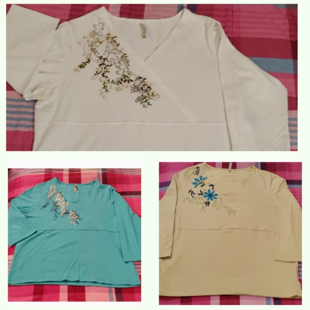 Set of 3 Women's 3/4 Sleeve Shirt